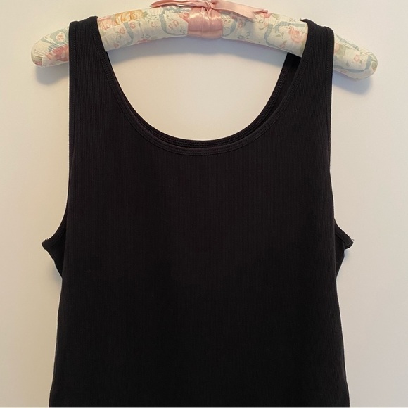 Old Navy Maternity First-Layer Rib-Knit Side-Shirred Black Tank Top Size XL - Picture 4 of 6